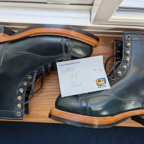 Renav Monkey Boot in Horween Intense Blue Shell Cordovan