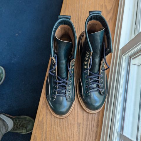 Renav Monkey Boot in Horween Intense Blue Shell Cordovan