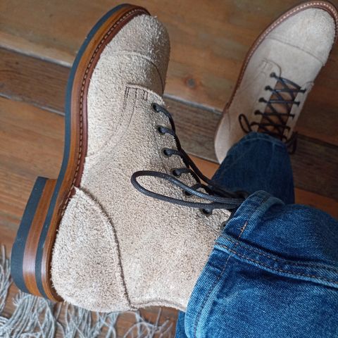 Truman Cap Toe Boot in Wooly Bully Roughout