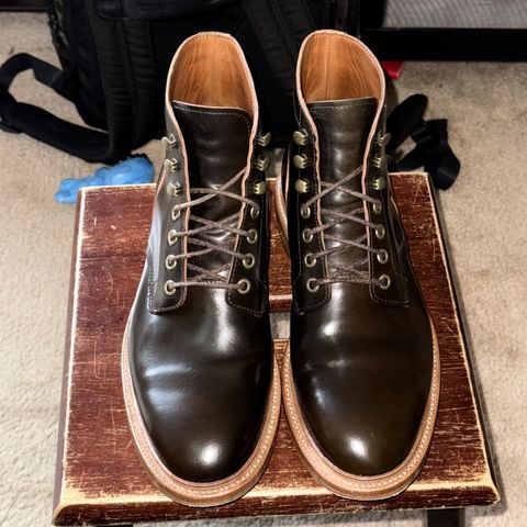 Grant Stone Diesel Boot in Horween Maduro Shell Cordovan