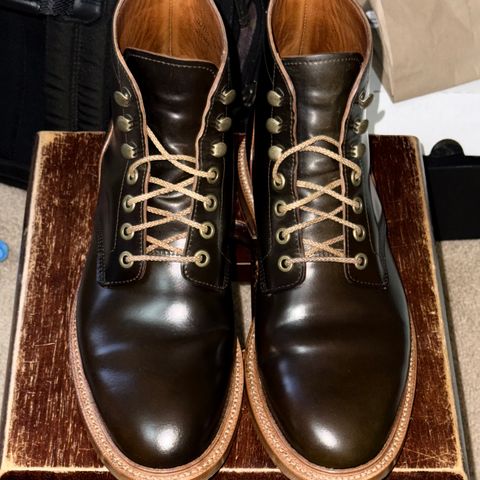 Grant Stone Diesel Boot in Horween Maduro Shell Cordovan