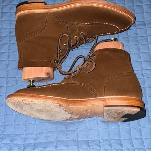 View photo of Grant Stone Ottawa Boot in C.F. Stead Bourbon Repello Calf Suede