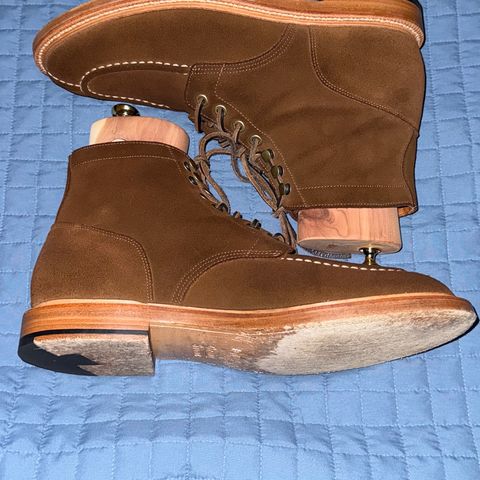 View photo of Grant Stone Ottawa Boot in C.F. Stead Bourbon Repello Calf Suede