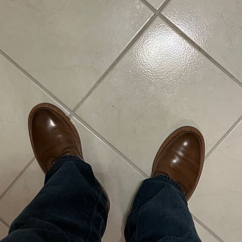 View photo of Grant Stone Diesel Boot in Horween Dune Chromexcel