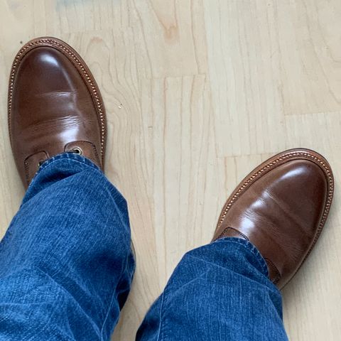 View photo of Grant Stone Diesel Boot in Horween Dune Chromexcel