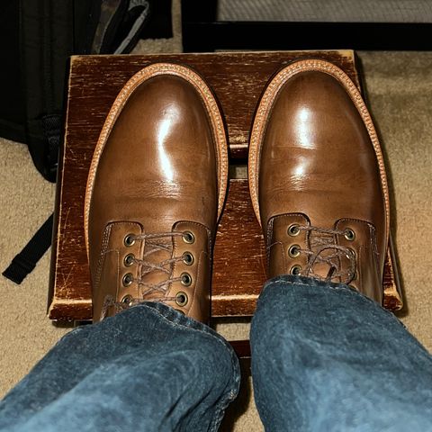 View photo of Grant Stone Diesel Boot in Horween Dune Chromexcel