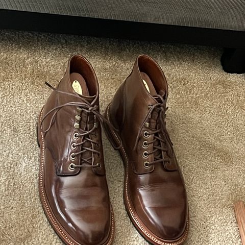 View photo of Grant Stone Diesel Boot in Horween Dune Chromexcel