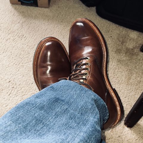 View photo of Grant Stone Diesel Boot in Horween Dune Chromexcel