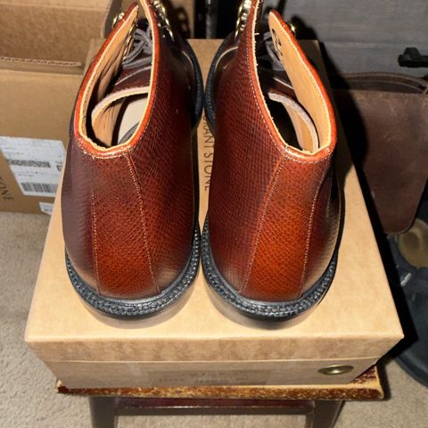 Grant Stone Cap Toe Boot in Horween Tan Pioneer Reindeer