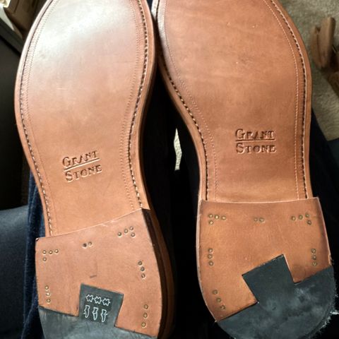 View photo of Grant Stone Traveler Loafer in C.F. Stead Navy Janus Calf Suede