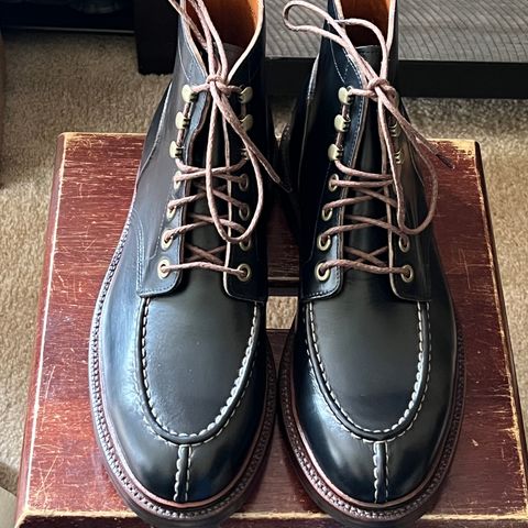 View photo of Grant Stone Ottawa Boot in Horween Black Chromexcel