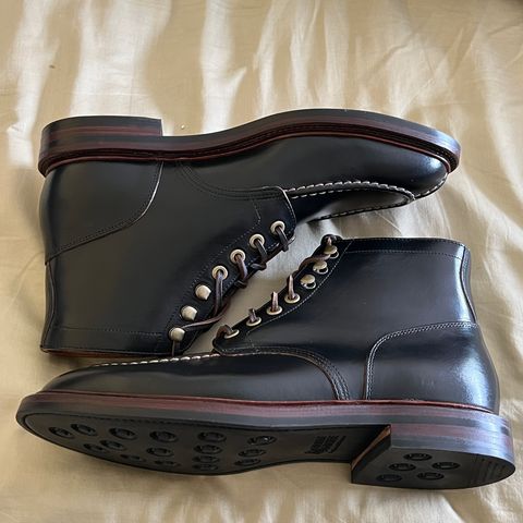 View photo of Grant Stone Ottawa Boot in Horween Black Chromexcel