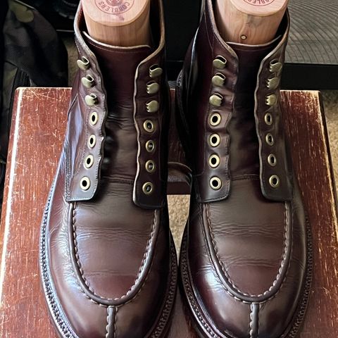 View photo of Grant Stone Ottawa Boot in Horween Crimson Chromexcel