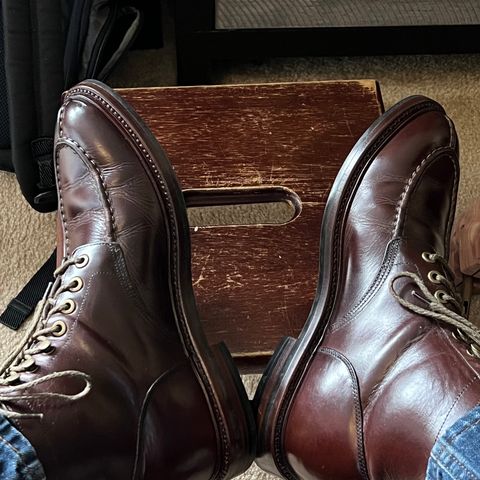 View photo of Grant Stone Ottawa Boot in Horween Crimson Chromexcel