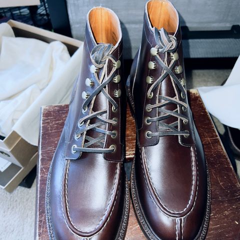 Grant Stone Ottawa Boot in Horween Crimson Chromexcel