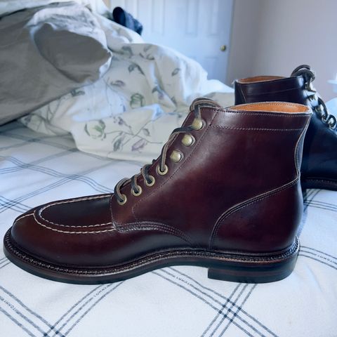 Grant Stone Ottawa Boot in Horween Crimson Chromexcel