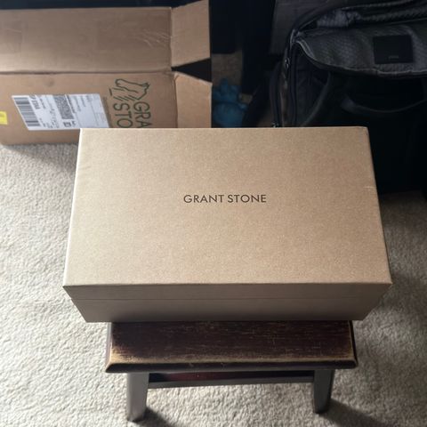 Grant Stone Travelers in C.F. Stead Black Janus Calf Suede