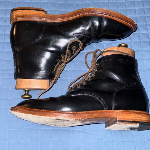 View photo of Grant Stone Diesel Boot in Horween Black Chromexcel