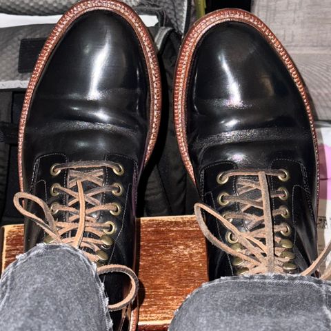 View photo of Grant Stone Diesel Boot in Horween Black Chromexcel