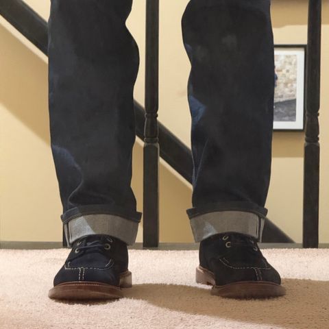 Grant Stone Ottawa Boot in C.F. Stead Navy Blue Janus Calf Suede