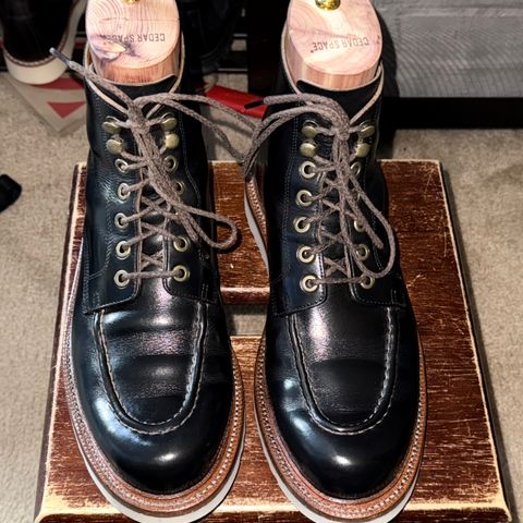 Search result thumbnail of Grant Stone Brass Boot in Horween Black Chromexcel
