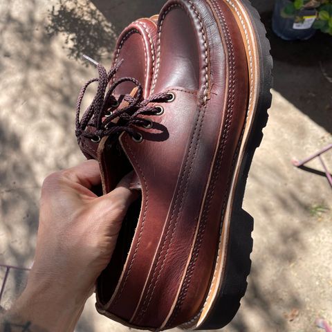 Russell Moccasin Fishing Oxford in Seidel British Tan Double Shot