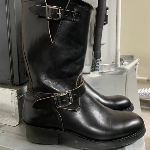 View photo of Attractions BILTBUCK Engineer Boots in Black Italian Horsebutt