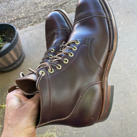 View photo of Viberg Service Boot in Horween Brown Chromexcel