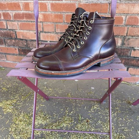 View photo of Viberg Service Boot in Horween Brown Chromexcel