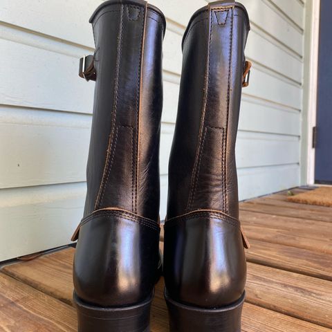 John Lofgren Wabash Engineer Boots in Shinki Black Oiled Horsebutt
