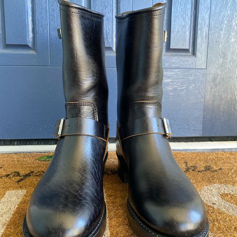 John Lofgren Wabash Engineer Boots in Shinki Black Oiled Horsebutt