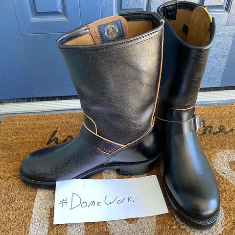 John Lofgren Wabash Engineer Boots in Shinki Black Oiled Horsebutt