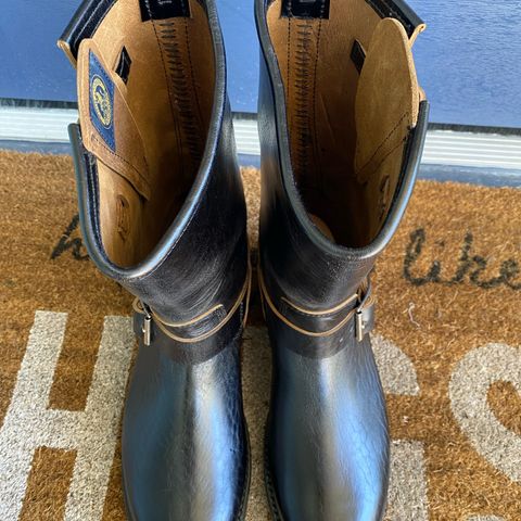 John Lofgren Wabash Engineer Boots in Shinki Black Oiled Horsebutt