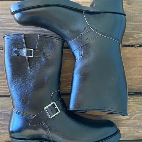 John Lofgren Wabash Engineer Boots in Shinki Black Oiled Horsebutt