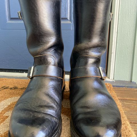 John Lofgren Wabash Engineer Boots in Shinki Black Oiled Horsebutt