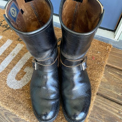 John Lofgren Wabash Engineer Boots in Shinki Black Oiled Horsebutt