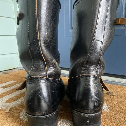 John Lofgren Wabash Engineer Boots in Shinki Black Oiled Horsebutt
