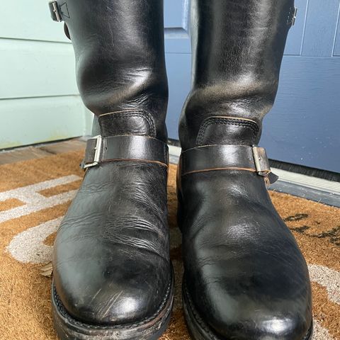 John Lofgren Wabash Engineer Boots in Shinki Black Oiled Horsebutt