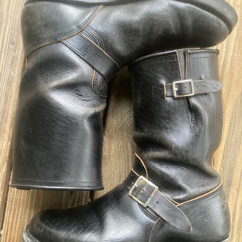 John Lofgren Wabash Engineer Boots in Shinki Black Oiled Horsebutt