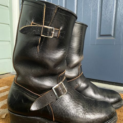 John Lofgren Wabash Engineer Boots in Shinki Black Oiled Horsebutt