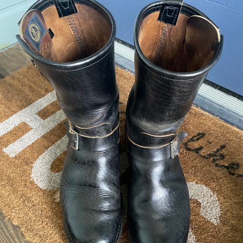 John Lofgren Wabash Engineer Boots in Shinki Black Oiled Horsebutt