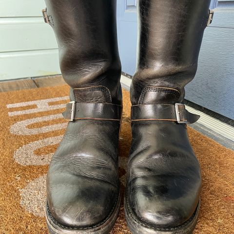John Lofgren Wabash Engineer Boots in Shinki Black Oiled Horsebutt