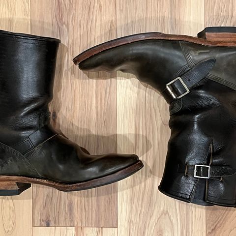 John Lofgren Wabash Engineer Boots in Maryam Salvia Rovescio Sego Horsebutt & Shinki Black Teacore Horsebutt