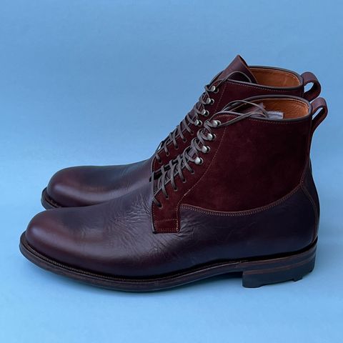Viberg Country Boot in C.F. Stead Polo Brown Classic Oiled Shoulder