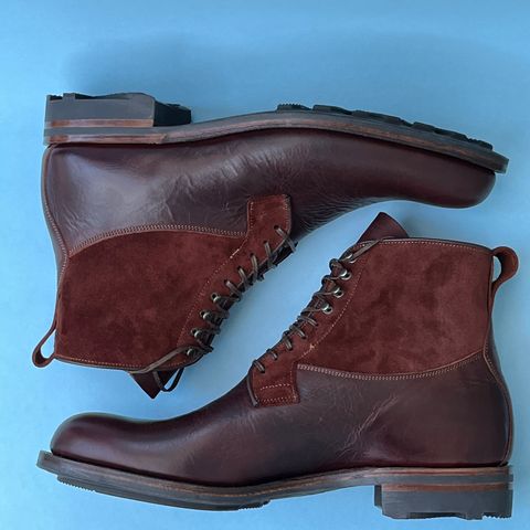 Viberg Country Boot in C.F. Stead Polo Brown Classic Oiled Shoulder