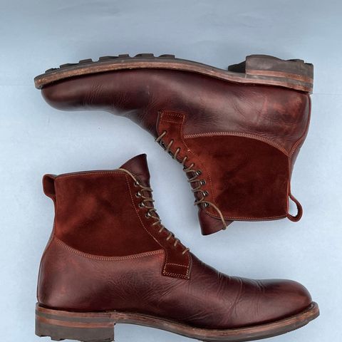 Viberg Country Boot in C.F. Stead Polo Brown Classic Oiled Shoulder