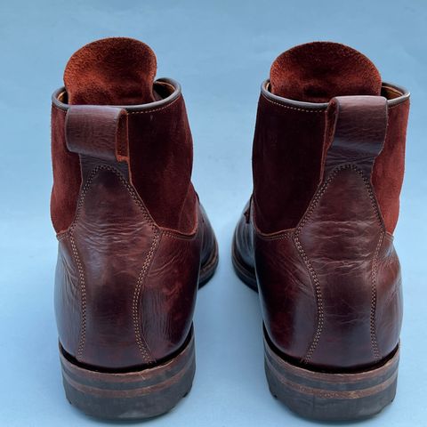 View photo of Viberg Country Boot in C.F. Stead Polo Brown Classic Oiled Shoulder