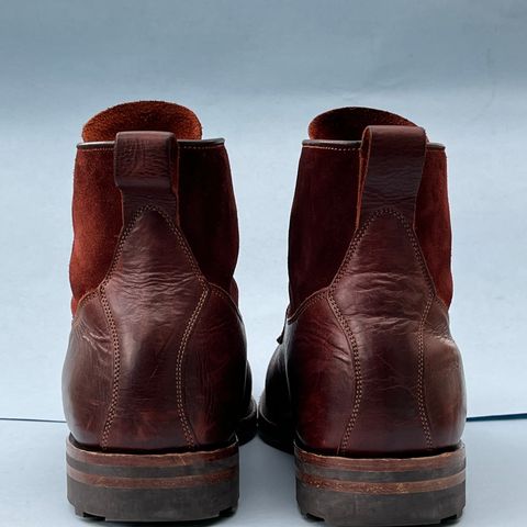 View photo of Viberg Country Boot in C.F. Stead Polo Brown Classic Oiled Shoulder