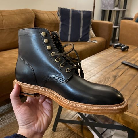 Grant Stone Diesel Boot in Horween Black Chromexcel