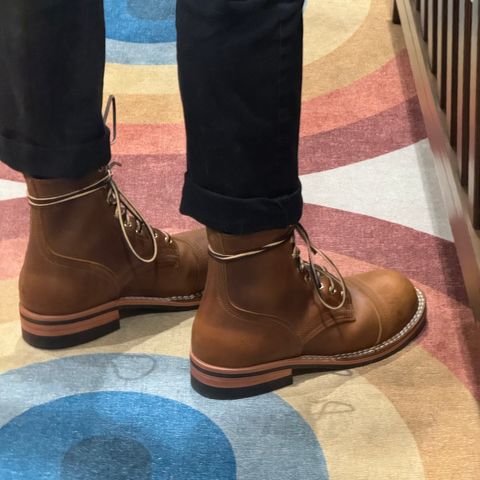 Nicks Americana in Horween Orange Predator